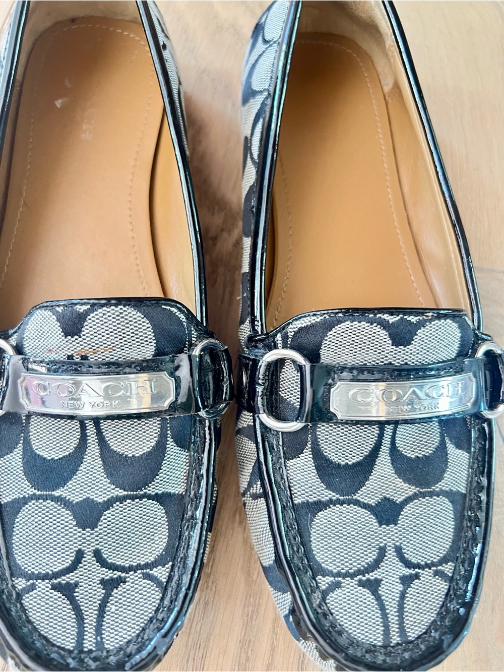 Coach Black Signature Canvas Loafers - Picture 6 of 6